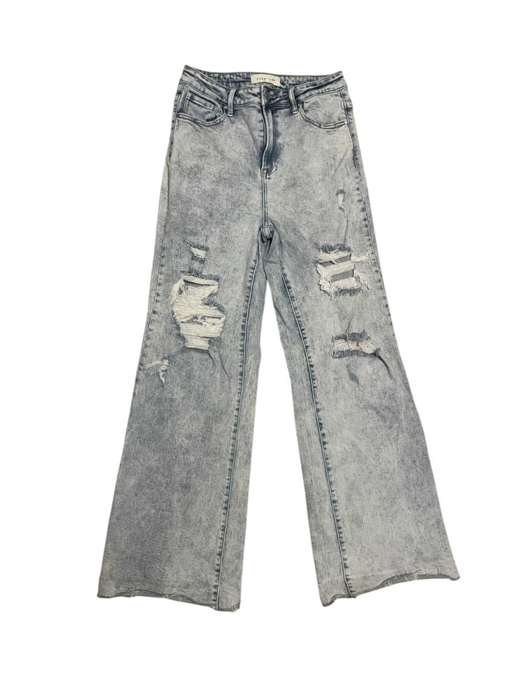 C3- Risen size 9 Distressed Light Wash Jeans
